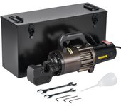 Vevor cortadora de barras de acero hidráulica eléctrica portátil, diámetro de corte 5-32mm, 2300w, accesorios ricos, tanque de aceite, negro