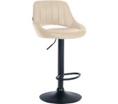 Taburete de bar milet en polipiel crema|negro