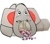 Tienda de jardín | tienda de juegos diseño de elefante 250 bolas gris 174x86x101cm cfw310778