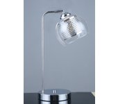 Lámpara de sobremesa de metal color cromo y tulipa de cristal. bombilla e27. ref 74011-1t ch (lámparas a conjunto)