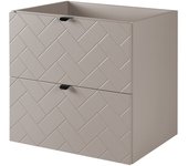 Mueble de baño, cashmere, 60 x 57 x 46 cm, tiradores negros