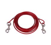 Correas para perros, correa de alambre de acero largo para perros para aventuras al aire libre y seguridad de mascotas