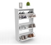 Zapatero 3 puertas, mueble armario, organizador zapatos, 110 x 60 x 24 cm artico dormidán