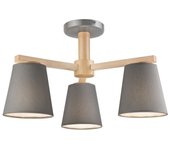 Lamkur ellie plafón multi arm semi empotrado gris, 3x e27
