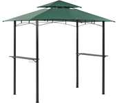 Beliani cenador naro metal 240 cm 148 cm verde oscuro