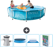 Paquete de piscina - intex - alrededor - 305x305x76 cm + accesorios cb101