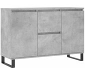 Aparador | aparador de comedor | armario de cocina de madera de ingeniería gris hormigón 104x35x70 cm cfw89913