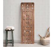 Perchero de pared motivo percha de pared madera perchero recibidor colgador de pared moderno marrón madera 955 - entrada - 105 x 34 cm