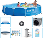 Paquete de piscina - intex - alrededor - 366x366x76 cm + accesorios a1562