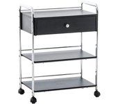 Carrito de servicio pl912 de 3 niveles negro