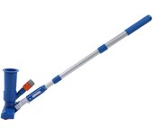 Aspiradora portátil para piscinas, fácil de montar, con varilla telescópica para piscinas y spas (enchufe estad