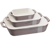 Set de bandejas de horno ceramique staub, ancient-grey