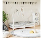 Estructura de cama para niños madera de pino blanco 80x160 cm