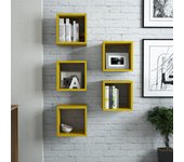 Estante de pared box amarillo