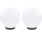 Juego de 2 uds lámparas de bola led esféricas 25 cm pmma cfw53409