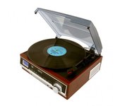 Fab p019cr1113 | tocadiscos 33/45/78 rpm lcd radio am/fm pll estereo entrada auxiliar despertador