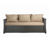 Cojines de jardín para sofá en ratán 168x60x7+3*56x50cm| juego de cojines de jardín| cojines de exterior beige| conjunto de cojines de 3 plazas