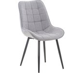 Silla de comedor gigi de tela gris