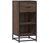 Aparador | aparador de comedor | armario de cocina madera ingeniería y metal marrón roble 35,5x35x76 cm cfw167980