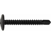Tornillo autotaladrante de cabeza alomada baja y arandela estampada cincado negro 4,2 x 13 (caja de 500 uds.)