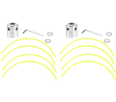 2 juegos de cabezales universales de desbrozadora de aluminio con carrete de hilo de nailon doble, accesorios para desbrozadora