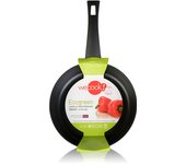 Wecook! ecogreen padella induzione 16cm, antiaderente xylan plus ecologico senza pfoa, alluminio pressato, 3 mm di spessore, vitroceramica, gas, lavas