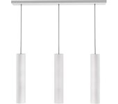 Lumicom | rond lámpara pendiente, 3x gu10, max 33w, metal, blanco mate, l70cm x h30cm