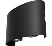Maytoni strato aplique exterior up down negro, ip54, 3000k