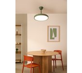 Wind clear studio - ventilador de techo 40w ø91 cm silencioso aspas retráctiles con luz led, controlador de pared y mando a distancia