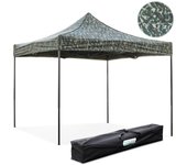 Cenador plegable plegable 3 x 3 camuflaje revestido en pvc impermeable