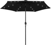 Sombrilla con led y poste de aluminio 270 cm negro 02_0008077