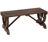 Banco de jardín de madera resistente a las intemperies 98 x 50 x 39,5 cm, banco rústico