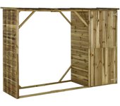 Maison exclusive - caseta leña y herramientas jardín madera pino 253x80x170 cm