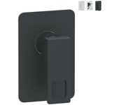 Grifo mezclador ducha empotrado monomando blanco negro cromado prestige. - negro