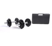 Rebecca mobili set pesas modular mancuerna estuche 8 discos hierro fundido 20 kg