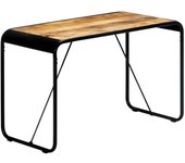 Mesa de comedor madera maciza de mango sin tratar 118x60x76 cm