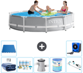 Paquete de piscina - intex - alrededor - 305x305x76 cm + accesorios a1893