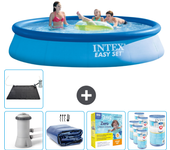 Paquete de piscina - intex - alrededor - 396x396x84 cm + accesorios cb25