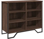 Aparador | aparador de comedor | armario de cocina madera contrachapada roble marrón 91x35,5x74,5 cm cfw29045