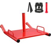 Vevor peso power pull trineo fitness fuerza velocidad entrenamiento trineo acero rojo