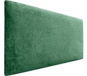 Dhome cabecero acabado lana ecológica premium liso cabezal tapizado cama dormitorio acolchado winter luxury (verde, 105x60cm)