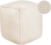 Beliani puf alipur bouclé beige claro 40 cm 40 cm 40 cm