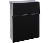 Arregui figure e6704 buzón exterior de acero, correo din a4 y revistas, buzón de correo con cerradura tapada, buzón de pared, antilluvia, negro