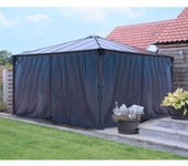 Set cortinas para gazebo cenador martinique 5000 + milano 4300 canopia by palram