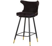 Taburete bar velvet negro clinton 46x53x105 cm