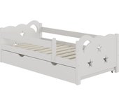 Vitalispa cama infantil jessica, blanco, 70x140 cm con cajón, sin colchón