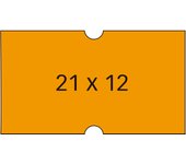 Etiquetas naranjas 21x12mm para maquinas de precios de 1 linea - apli