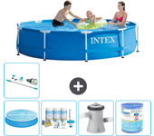 Paquete de piscina - intex - alrededor - 305x305x76 cm + accesorios a1483