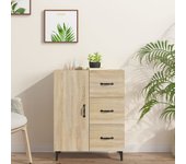 Aparador | aparador de comedor | armario de cocina de madera de ingeniería roble sonoma 69,5x34x90 cm cfw94942
