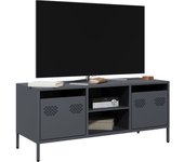 Vidaxl mueble de tv acero laminado en frío antracita 101,5x39x43,5 cm